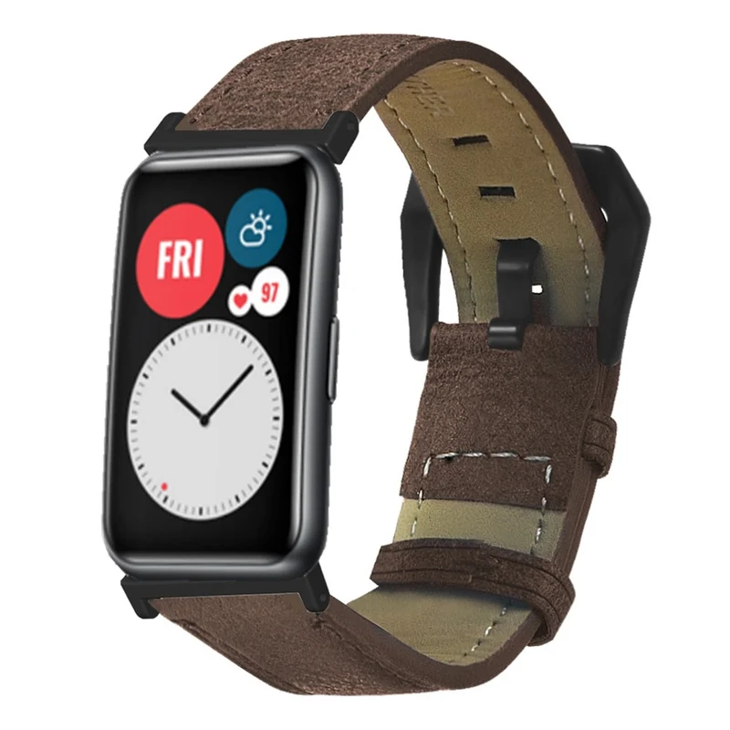 Huawei Watch Fit / Watch Fit Special Edition Strap Genuine Cow Leather Retro Watch Band