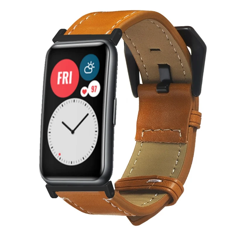 Huawei Watch Fit / Watch Fit Special Edition Strap Genuine Cow Leather Retro Watch Band