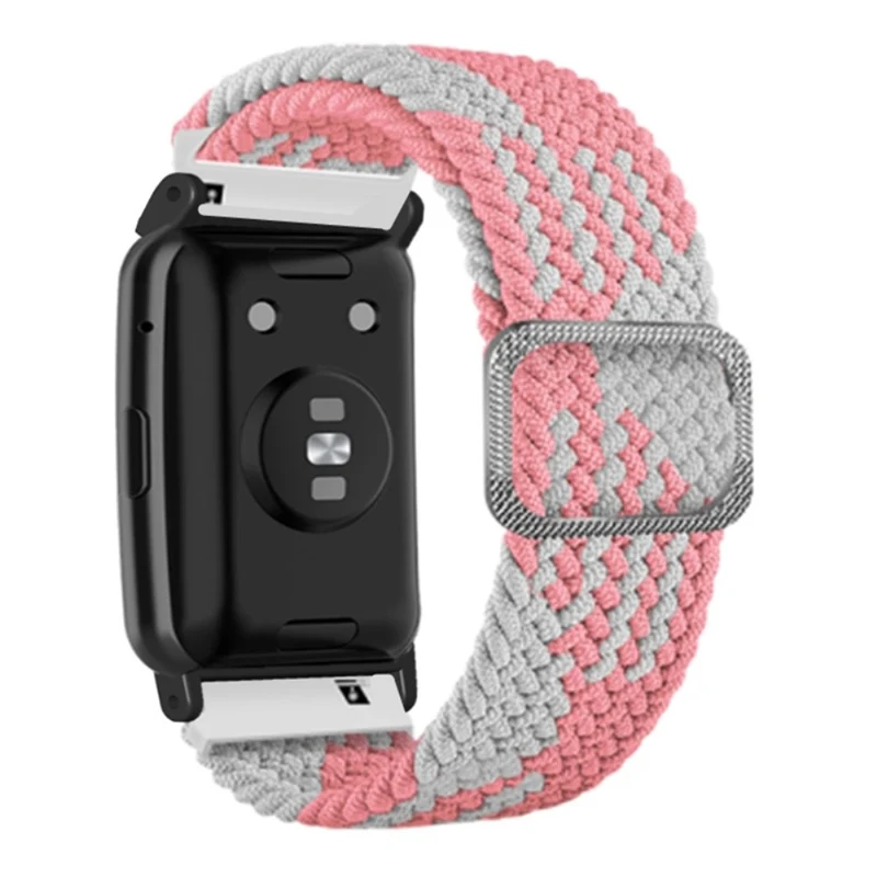 Huawei Watch Fit / Watch Fit Special Edition Watch Band Nylon Braided Elastic Wrist Strap - Rainbow