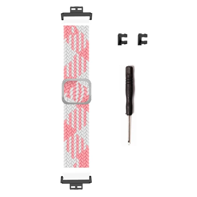 Huawei Watch Fit / Watch Fit Special Edition Watch Band Nylon Braided Elastic Wrist Strap - Rainbow
