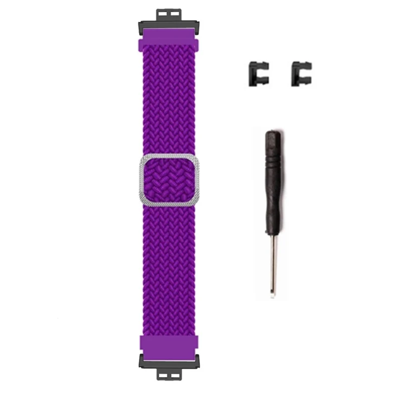 Huawei Watch Fit / Watch Fit Special Edition Watch Band Nylon Braided Elastic Wrist Strap - Rainbow