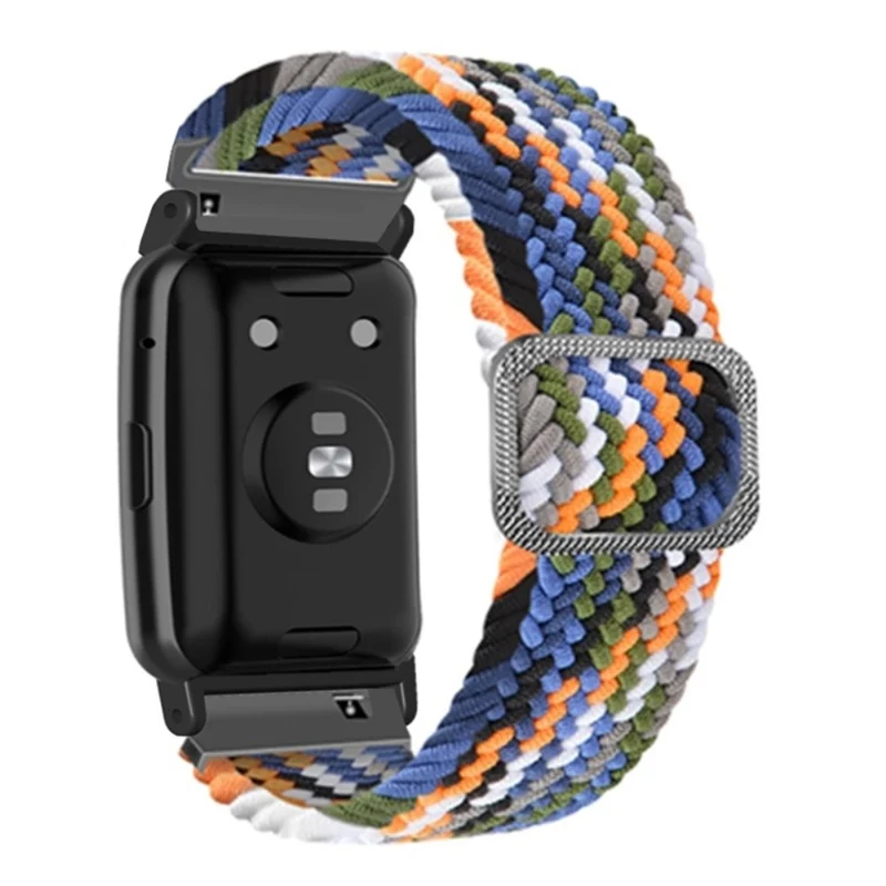 Huawei Watch Fit / Watch Fit Special Edition Watch Band Nylon Braided Elastic Wrist Strap - Rainbow