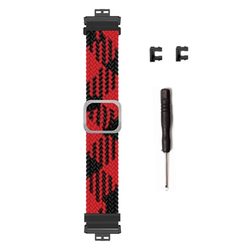 Huawei Watch Fit / Watch Fit Special Edition Watch Band Nylon Braided Elastic Wrist Strap - Rainbow
