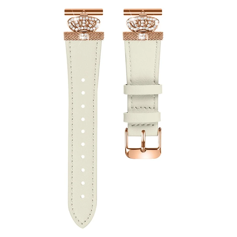 Garmin Vivomove HR / Vivomove Watch Band Rhinestone Decor Cowhide Strap