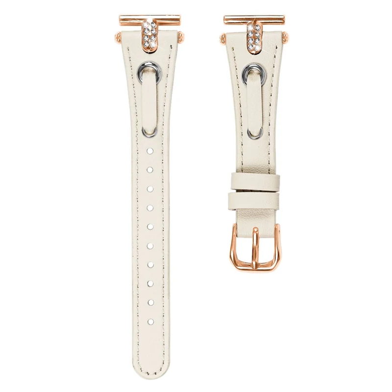 Garmin Vivomove / Vivomove HR Watch Band Replacement Genuine Cow Leather Strap with Rhinestone Decor