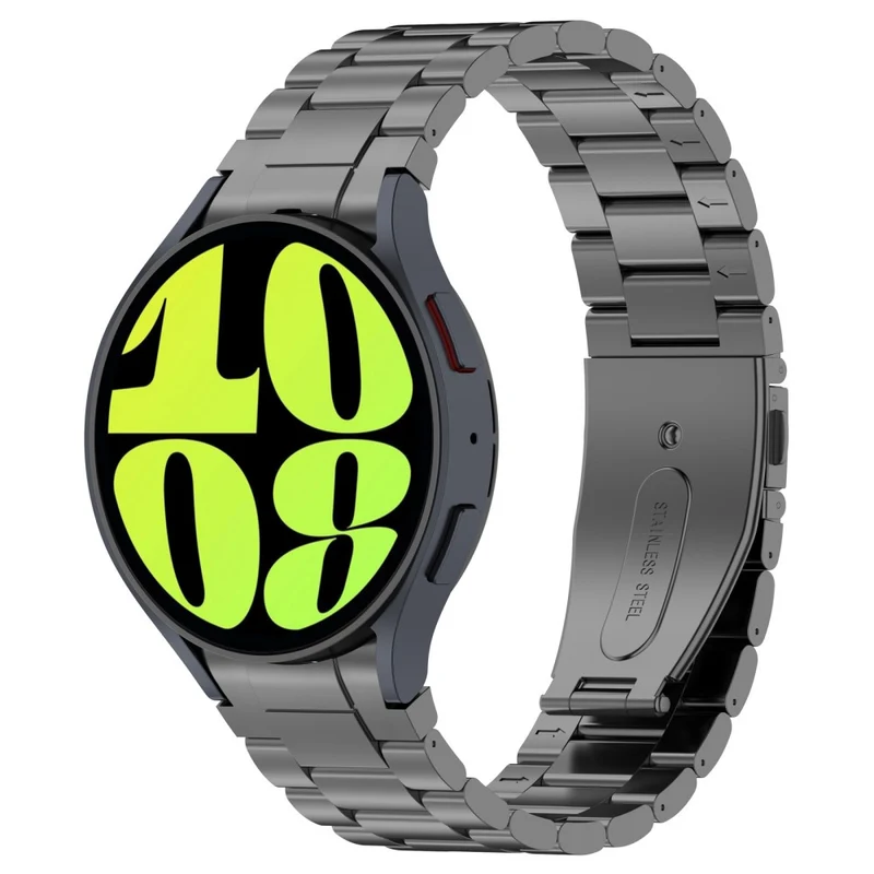 Samsung Galaxy Watch6 / Watch6 Classic / Watch 5 Watch Band 3-Beads Titanium Steel Strap