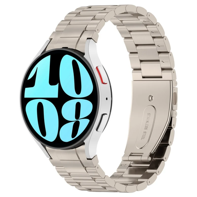 Samsung Galaxy Watch6 / Watch6 Classic / Watch 5 Watch Band 3-Beads Titanium Steel Strap