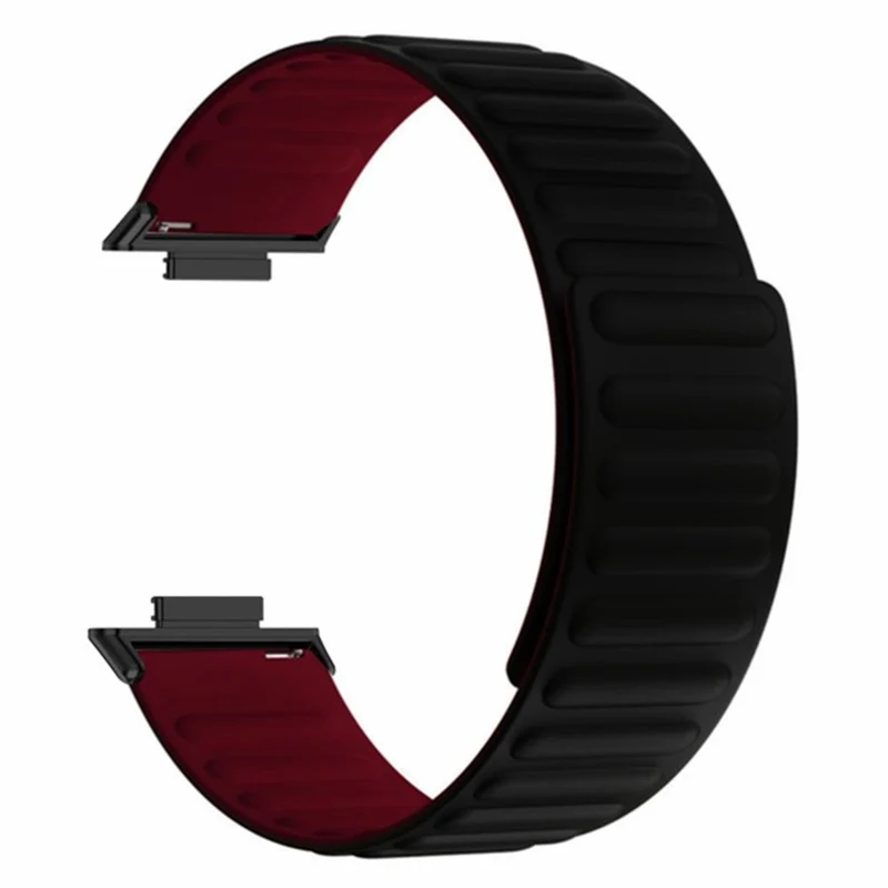 Huawei Watch Fit 2 Magnetic Watch Strap Flexible Adjustable Wristband - Black+Orange