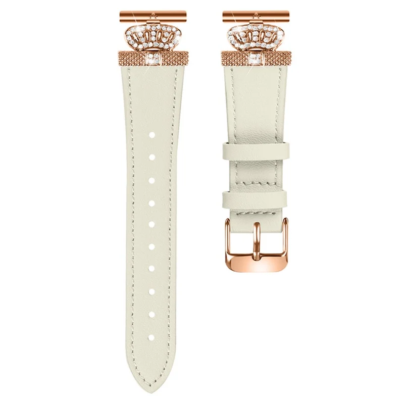 Huawei Watch 2 / GT 2 42mm / GT 3 42mm Watch Band Genuine Cow Leather Wrist Strap - Apricot