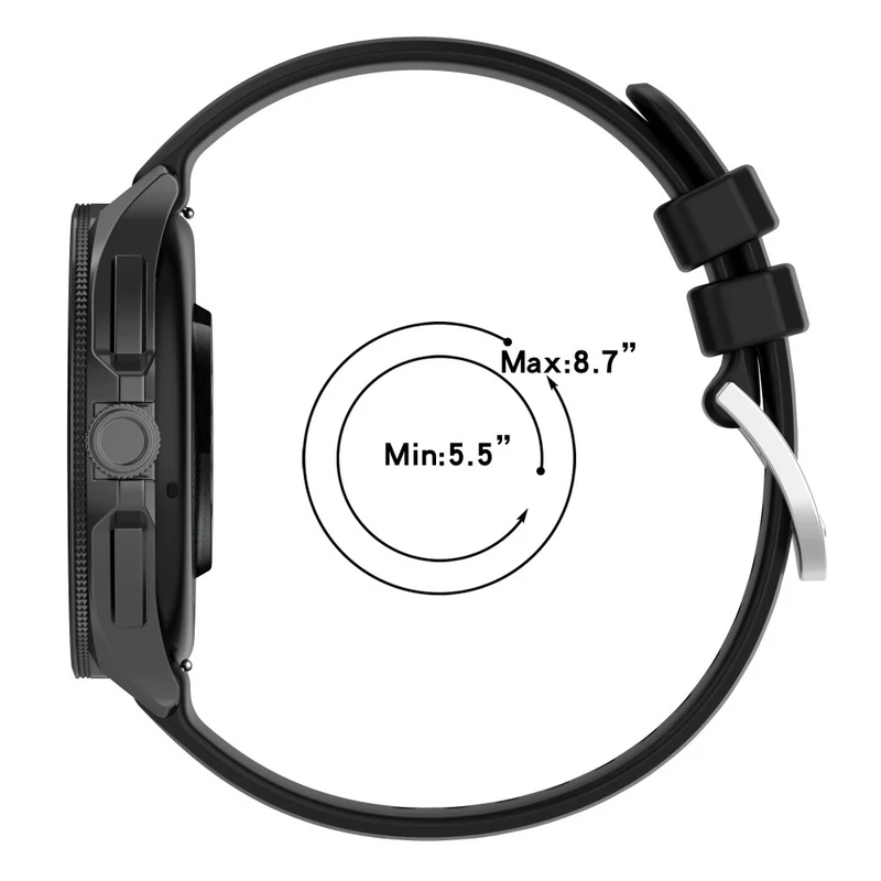 Xiaomi Watch S3 / Huawei Watch 2 Pro / Honor Watch 4 Pro Watch Band 22mm Silicone Watch Strap