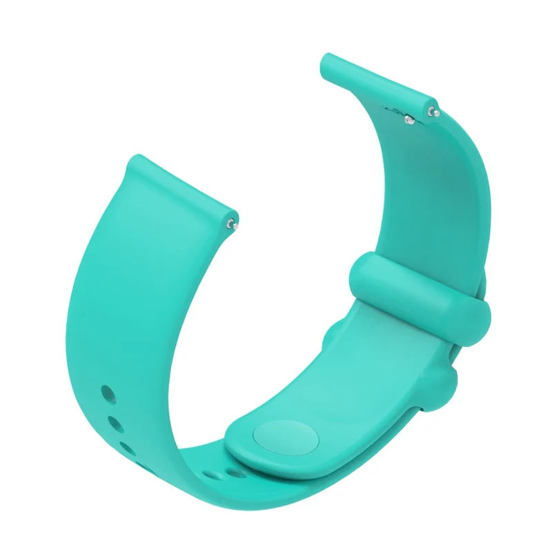 Garmin Vivomove 3 / GarminMove 3 Silicone Strap 20mm Button Buckle Watch Band - Rock Cyan