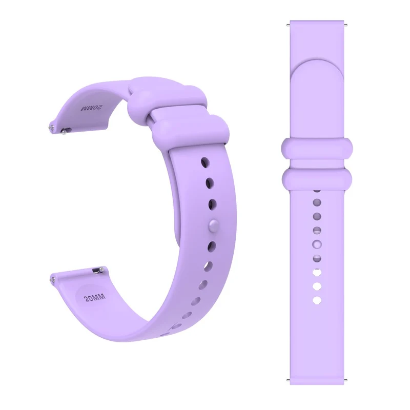 Garmin Vivomove 3 / GarminMove 3 Silicone Strap 20mm Button Buckle Watch Band - Rock Cyan