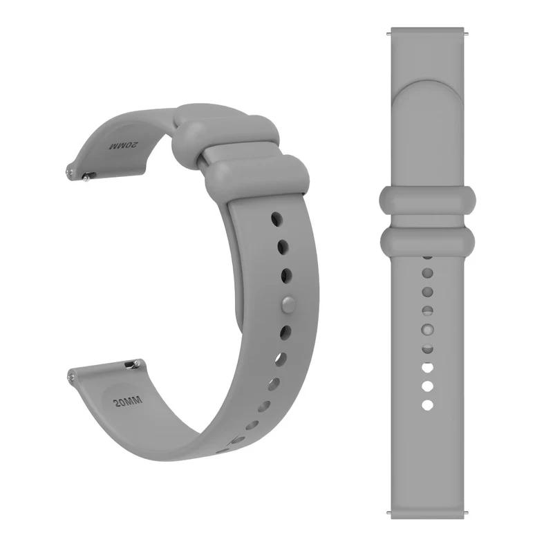 Garmin Vivomove 3 / GarminMove 3 Silicone Strap 20mm Button Buckle Watch Band - Rock Cyan