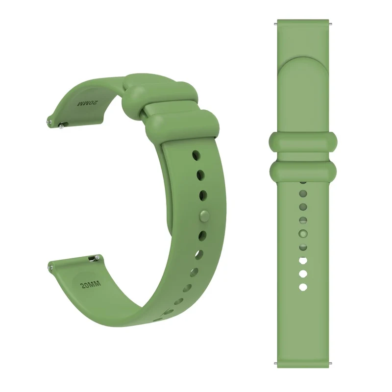Garmin Vivomove 3 / GarminMove 3 Silicone Strap 20mm Button Buckle Watch Band - Rock Cyan