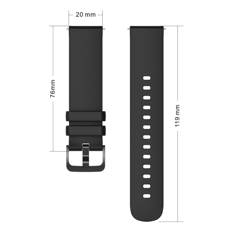 Garmin Vivomove 3 / GarminMove 3 Silicone Watch Strap 20mm Plaid Pattern Sport Bands