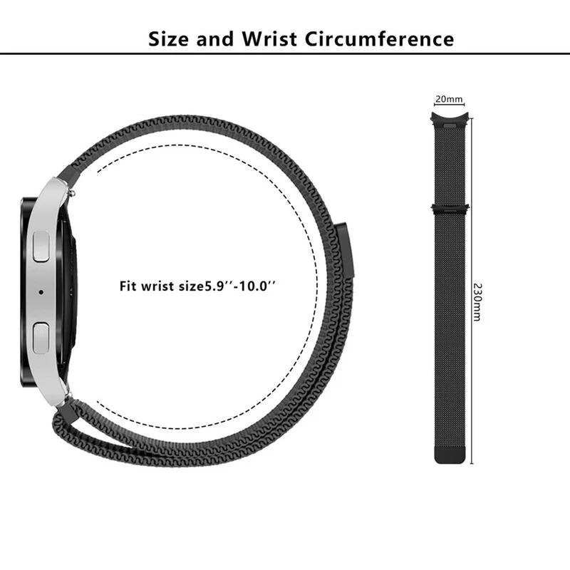KALEBOL Series Samsung Galaxy Watch6 / Watch6 Classic / Watch 5 Watch Strap Milanese Mesh Band
