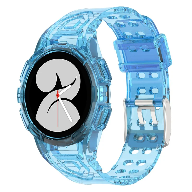 Samsung Galaxy Watch4 40mm Flexible Watch Strap Wrist Band with Watch Case - Transparent Green