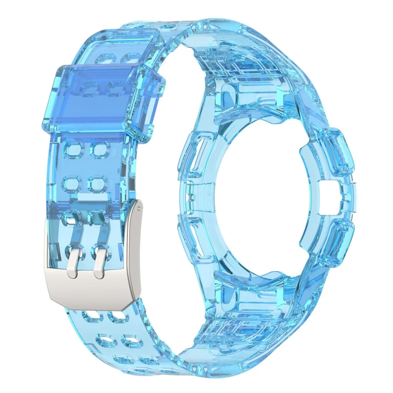Samsung Galaxy Watch4 40mm Flexible Watch Strap Wrist Band with Watch Case - Transparent Green