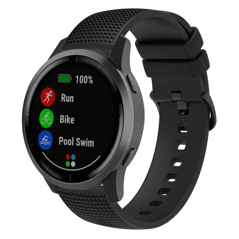 Samsung Gear S3 / Huami Amazfit Pace Silicone Watch Band Plaid Pattern 22mm Straps