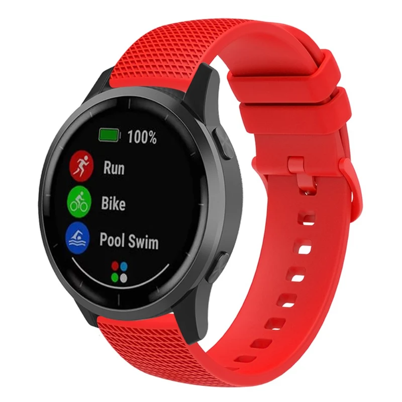 Samsung Gear S3 / Huami Amazfit Pace Silicone Watch Band Plaid Pattern 22mm Straps