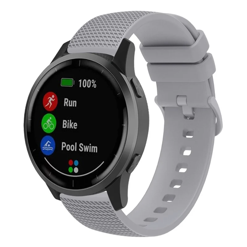 Samsung Gear S3 / Huami Amazfit Pace Silicone Watch Band Plaid Pattern 22mm Straps