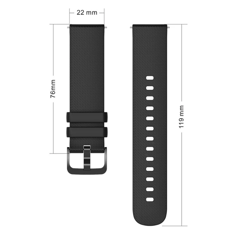 Samsung Gear S3 / Huami Amazfit Pace Silicone Watch Band Plaid Pattern 22mm Straps