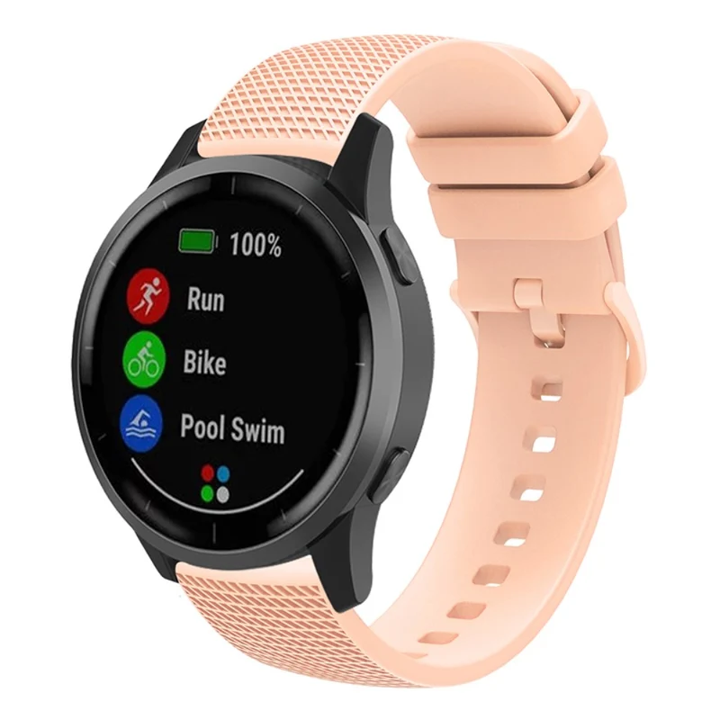 Samsung Gear S3 / Huami Amazfit Pace Silicone Watch Band Plaid Pattern 22mm Straps