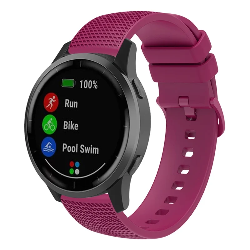 Samsung Gear S3 / Huami Amazfit Pace Silicone Watch Band Plaid Pattern 22mm Straps