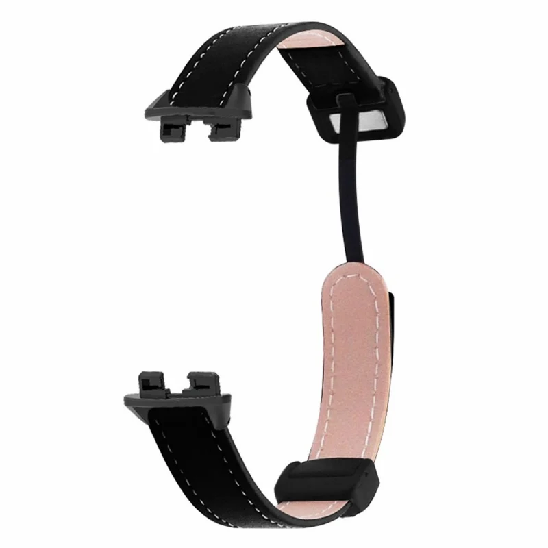 Xiaomi Smart Band 8 Watch Band Magnetic PU Leather and Metal Strap Replacement