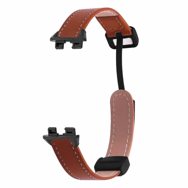 Xiaomi Smart Band 8 Watch Band Magnetic PU Leather and Metal Strap Replacement