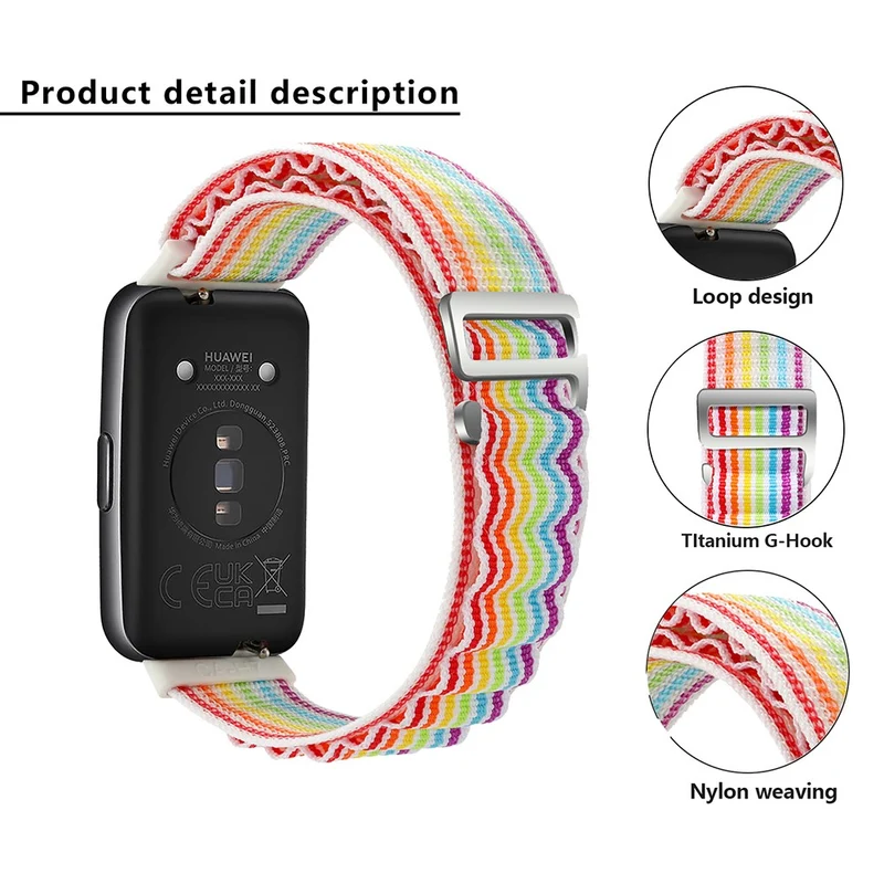 KALEBOL KLB-GSNL-001 Huawei Band 7 Wrist Band Adjustable Nylon Breathable Straps