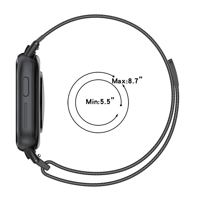 Honor Watch 4 TMA-L19 Metal Replacement Band Magnetic Milanese Mesh Watch Strap - Starlight Color