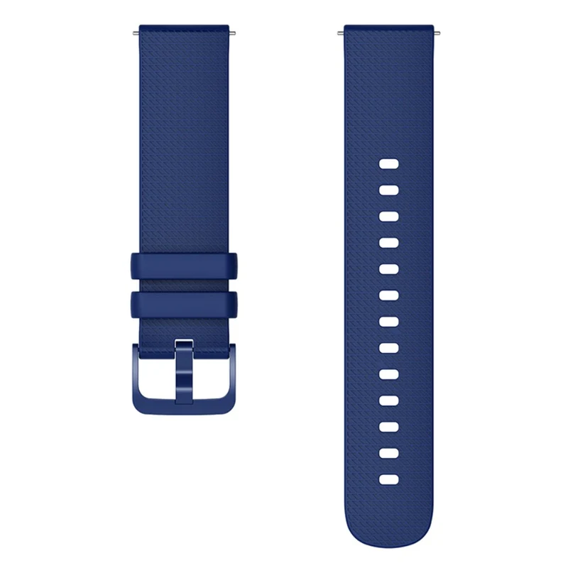 Garmin Venu 3S / Forerunner 265S Watch Strap 18mm Plaid Pattern Silicone Band - Navy Blue
