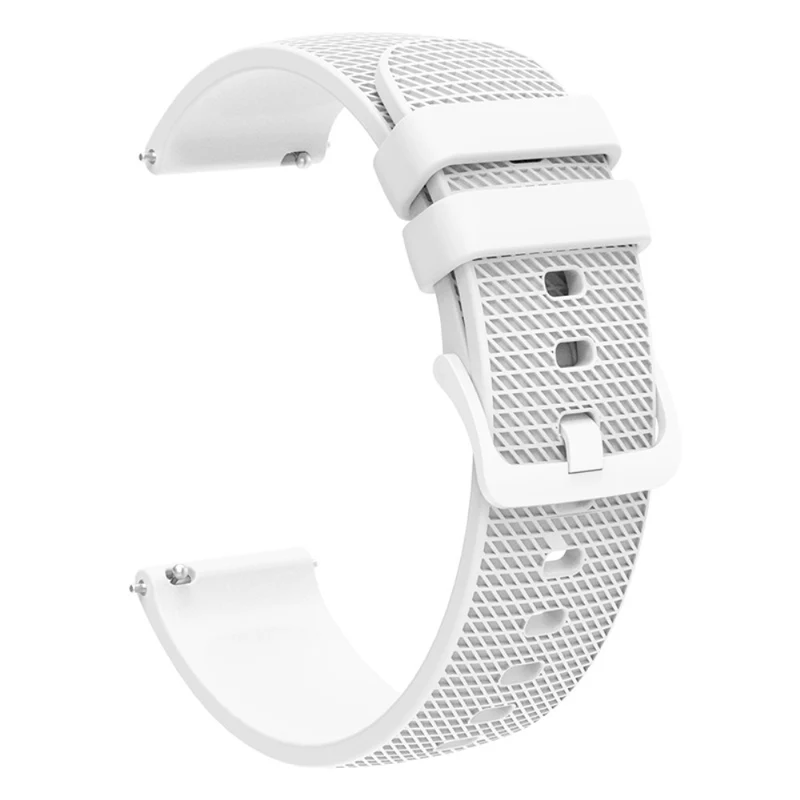 Garmin Venu 3S / Forerunner 265S Watch Strap 18mm Plaid Pattern Silicone Band - Navy Blue