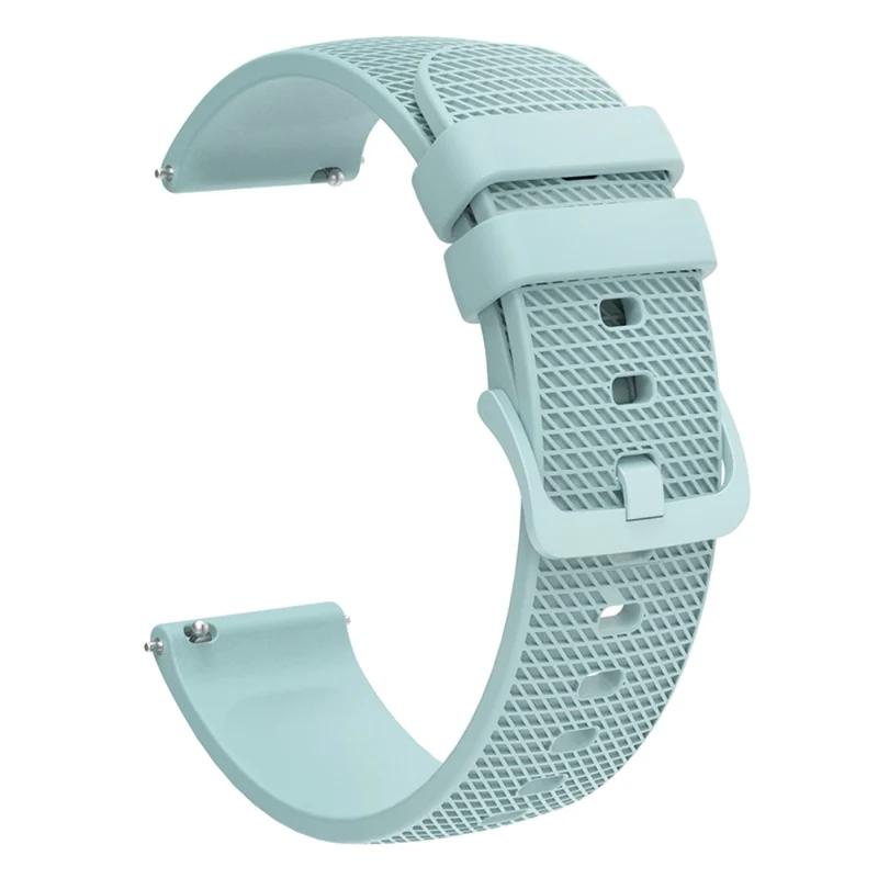 Garmin Venu 3S / Forerunner 265S Watch Strap 18mm Plaid Pattern Silicone Band - Navy Blue