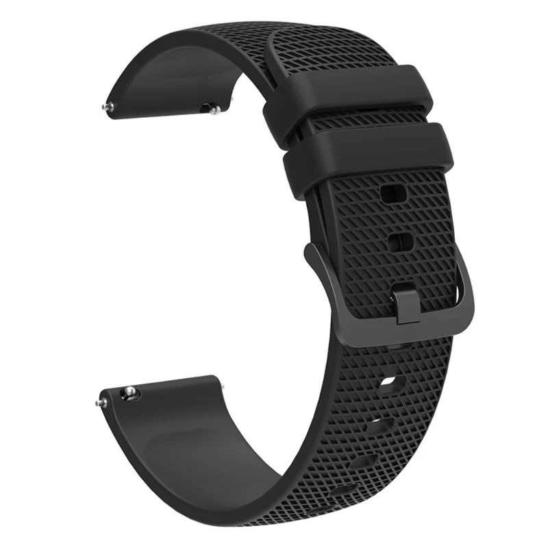 Garmin Venu 3S / Forerunner 265S Watch Strap 18mm Plaid Pattern Silicone Band - Navy Blue