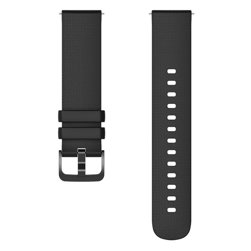 Garmin Venu 3S / Forerunner 265S Watch Strap 18mm Plaid Pattern Silicone Band - Navy Blue
