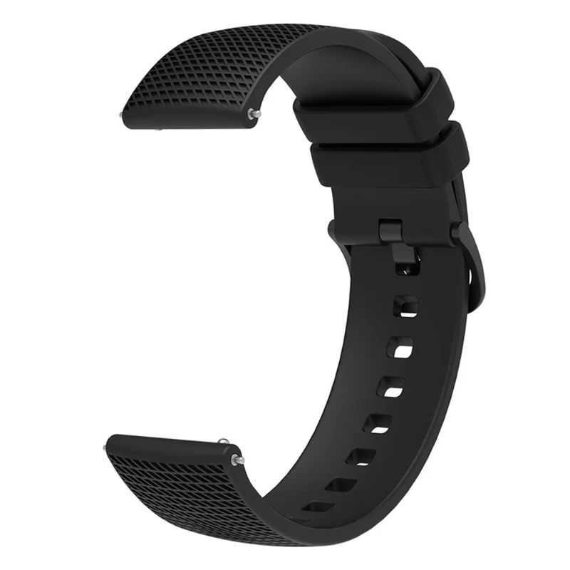 Garmin Venu 3S / Forerunner 265S Watch Strap 18mm Plaid Pattern Silicone Band - Navy Blue