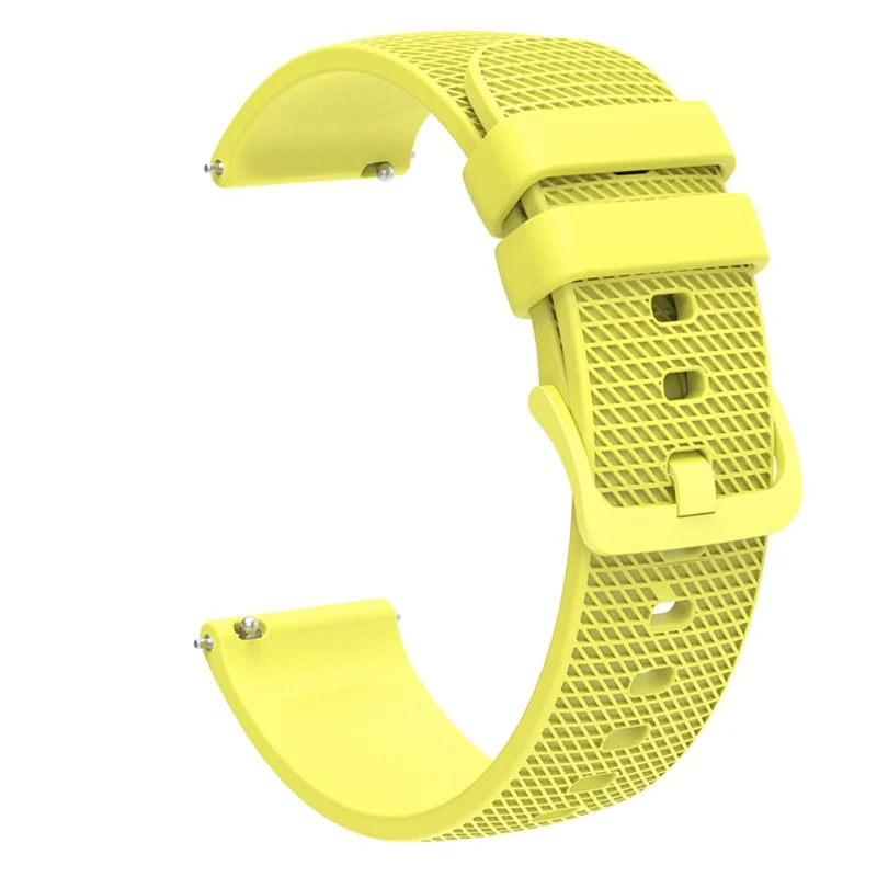 Garmin Venu 3S / Forerunner 265S Watch Strap 18mm Plaid Pattern Silicone Band - Navy Blue