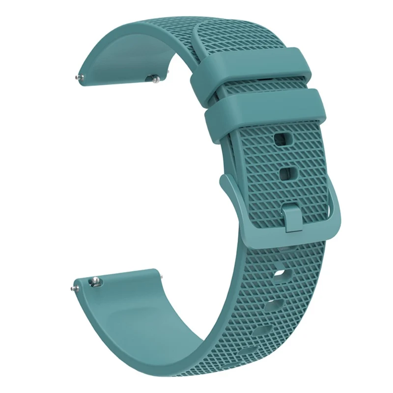 Garmin Venu 3S / Forerunner 265S Watch Strap 18mm Plaid Pattern Silicone Band - Navy Blue
