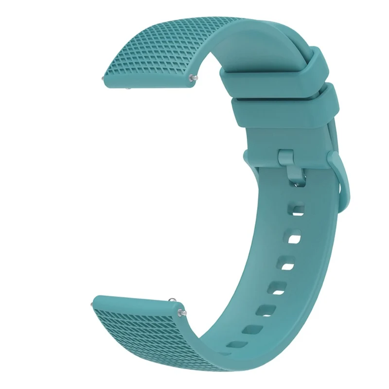 Garmin Venu 3S / Forerunner 265S Watch Strap 18mm Plaid Pattern Silicone Band - Navy Blue