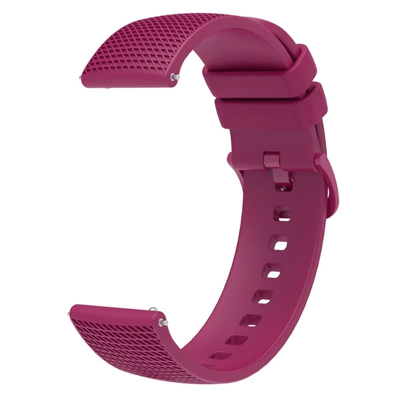 Garmin Venu 3S / Forerunner 265S Watch Strap 18mm Plaid Pattern Silicone Band - Navy Blue