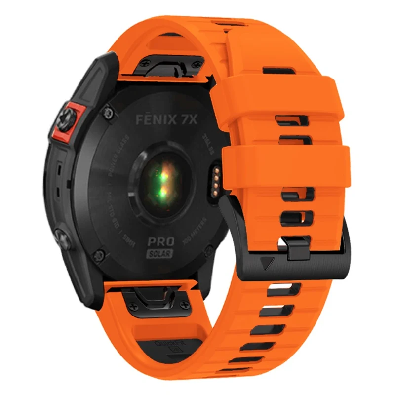 Garmin Fenix 7X Pro / Fenix 7X Dual-Colors Sport Strap Silicone Breathable Wristband - Red+Black