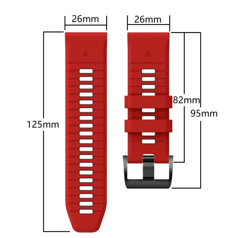 Garmin Fenix 7X Pro / Fenix 7X Dual-Colors Sport Strap Silicone Breathable Wristband - Red+Black