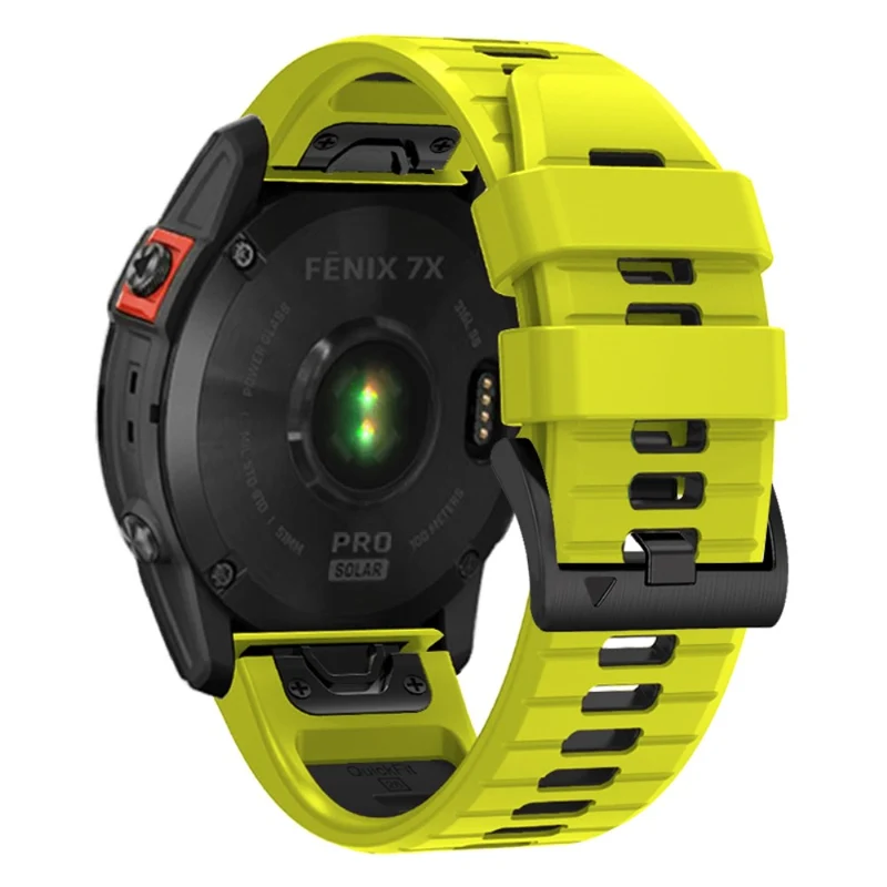 Garmin Fenix 7X Pro / Fenix 7X Dual-Colors Sport Strap Silicone Breathable Wristband - Red+Black