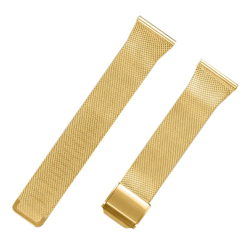 Popglory 1.85'' P66 Smart Watch Replacement Strap 22mm Milanese Quick Release Watchband with Buckle - Champagne Gold