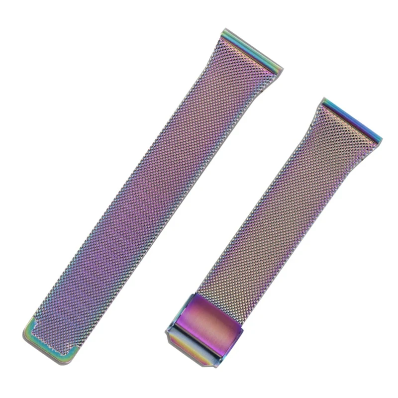 Popglory 1.85'' P66 Smart Watch Replacement Strap 22mm Milanese Quick Release Watchband with Buckle - Champagne Gold