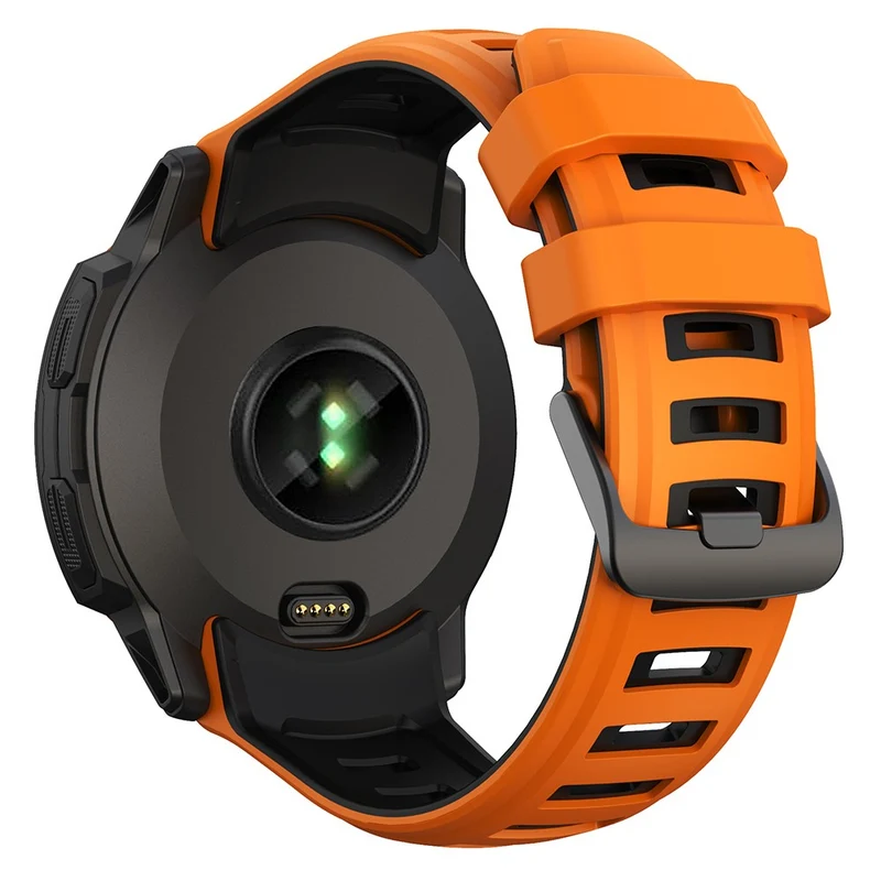 Garmin Instinct 2X Silicone Watch Straps Dual Color Wrist Band - Orange+Black