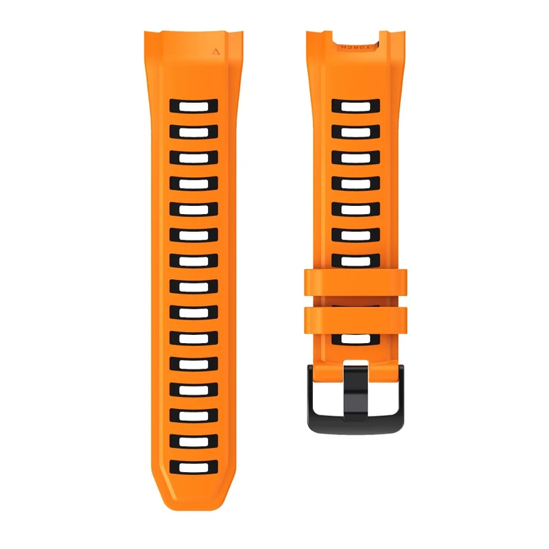 Garmin Instinct 2X Silicone Watch Straps Dual Color Wrist Band - Orange+Black