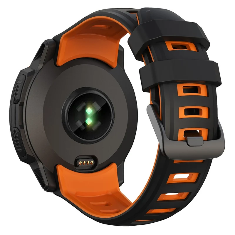 Garmin Instinct 2X Silicone Watch Straps Dual Color Wrist Band - Orange+Black